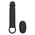 Вибронасадка на член удлиняющая DreamToys Ramrod с дистанционным управлением, черная