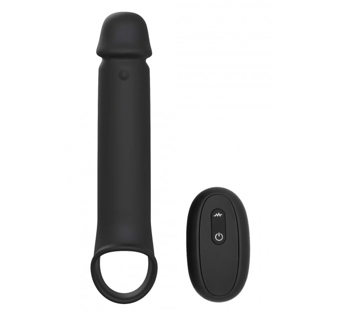 Вибронасадка на член удлиняющая DreamToys Ramrod с дистанционным управлением, черная