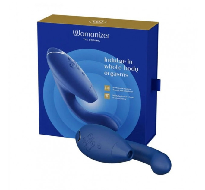 Инновационный бесконтактный вибратор-стимулятор Womanizer Duo 2 Blueberry