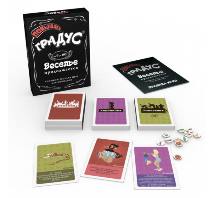 Застольная игра для компании ПОВЫШАЕМ ГРАДУС (рус. язык) Bombat Games