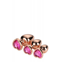 Набор анальных пробок GLEAMING LOVE ROSE GOLD PLUG SET
