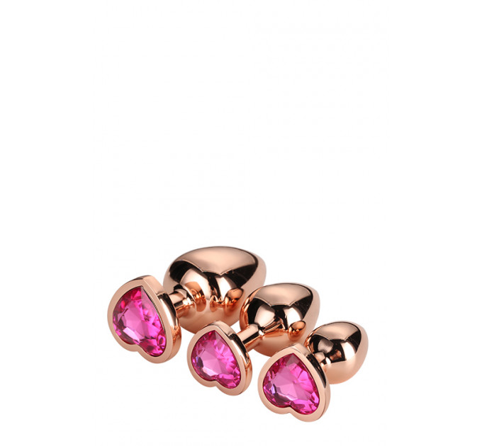 Набор анальных пробок GLEAMING LOVE ROSE GOLD PLUG SET