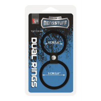 Ерекційне кільце MENZSTUFF DUAL RINGS, BLACK