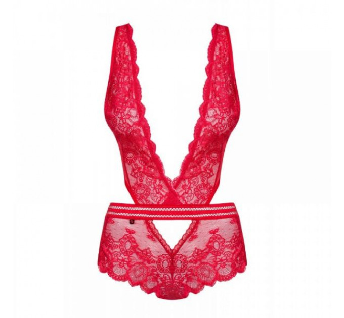 Боди Obsessive 853-TED-3 teddy red S/M