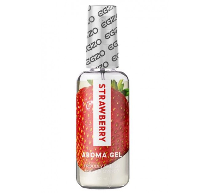 Съедобный гель-лубрикант EGZO AROMA GEL - Клубника, 50 мл