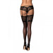 Чулки Obsessive Letica stockings black S/M