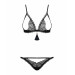 Комплект Obsessive Romanesa (Бюстгальтер и стринги) Black S/M