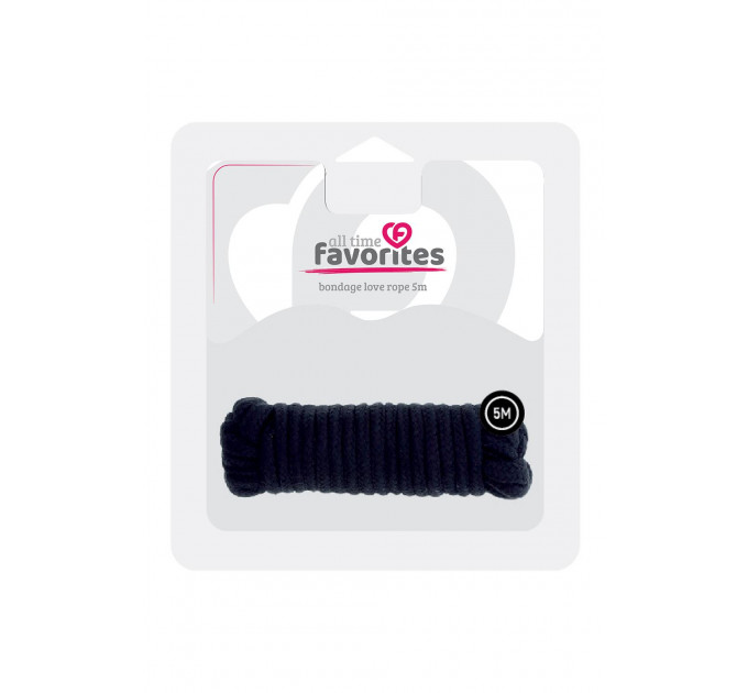 Веревка для бондажа BONDX LOVE ROPE - 5M, BLACK