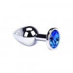 Анальна пробка, Silver Diamond Dark Blue, M