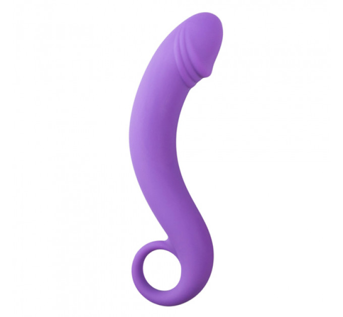 Вигнутий фалоімітатор Curved Dong для простати фіолетовий, 17.5 см x 3.5 см.
