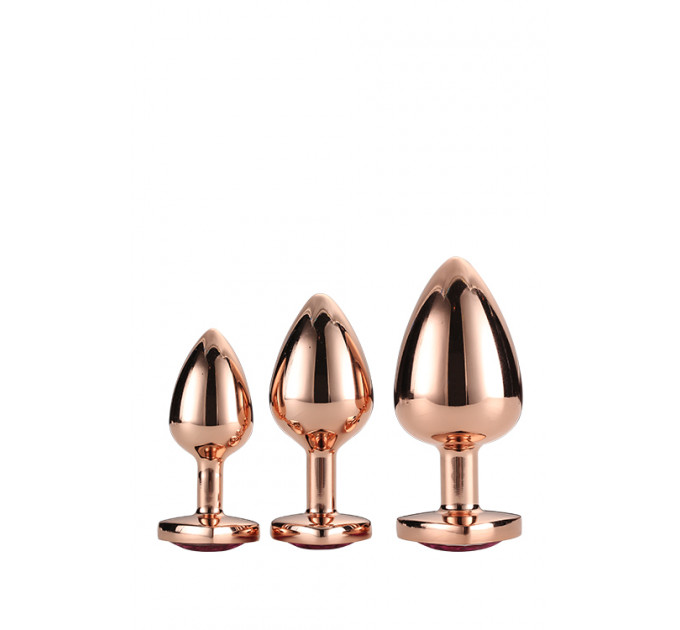 Набор анальных пробок GLEAMING LOVE ROSE GOLD PLUG SET