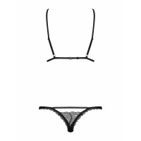 Комплект Obsessive Romanesa (Бюстгальтер та стрінги) Black S/M