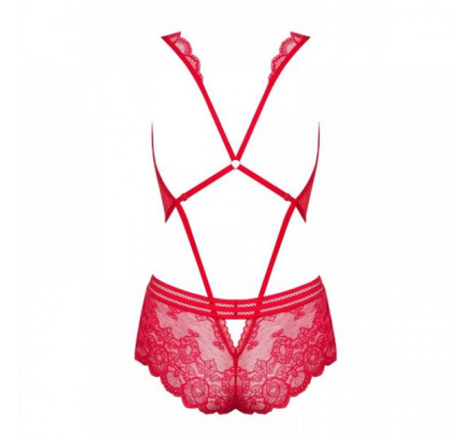 Боди Obsessive 853-TED-3 teddy red S/M