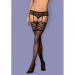 Чулки Obsessive Letica stockings black S/M