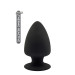 Анальная пробка Dream Toys Premium Silicone Plug термоактивная, черная