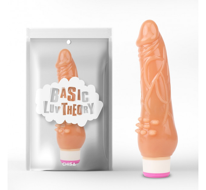 Вибратор реалистичный, рельефный Chisa Basic Luv Theory Beginner Rider, бежевый
