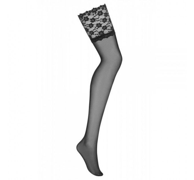Чулки Obsessive Letica stockings black S/M