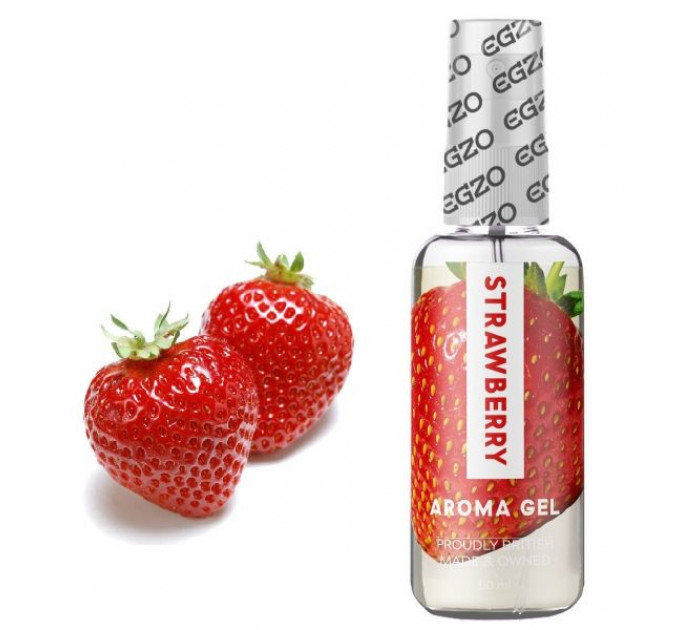 Съедобный гель-лубрикант EGZO AROMA GEL - Клубника, 50 мл