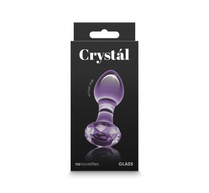 Анальная стеклянная пробка NS Novelties Crystal, фиолетовая