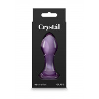 Анальная стеклянная пробка NS Novelties Crystal, фиолетовая