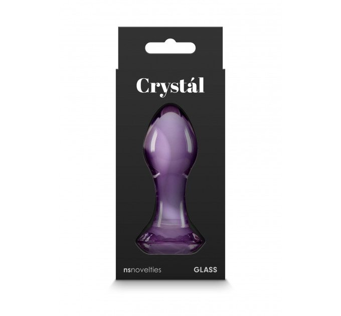 Анальная стеклянная пробка NS Novelties Crystal, фиолетовая
