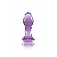 Анальная стеклянная пробка NS Novelties Crystal, фиолетовая