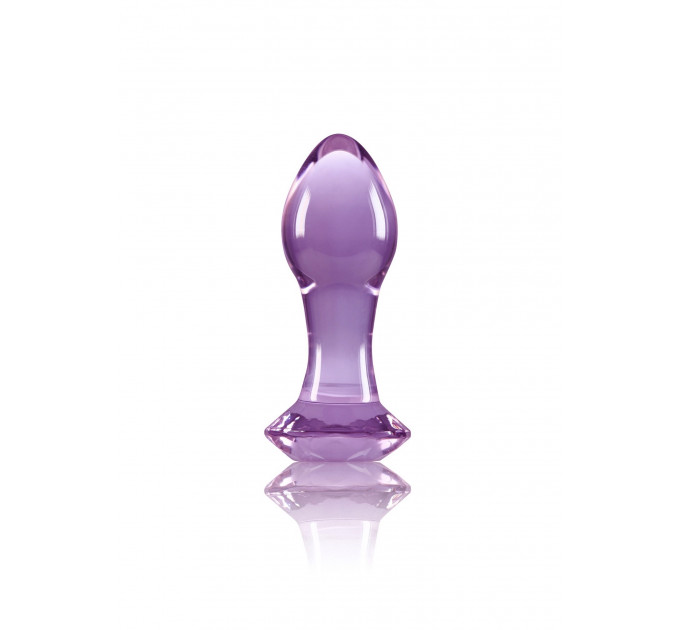 Анальная стеклянная пробка NS Novelties Crystal, фиолетовая