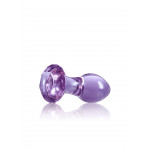 Анальная стеклянная пробка NS Novelties Crystal, фиолетовая