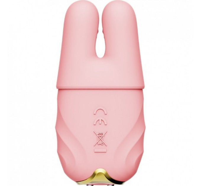 Беспроводные смарт вибрирующие зажимы для сосков ZALO Nave Vibrating Nipple Clamps розовый
