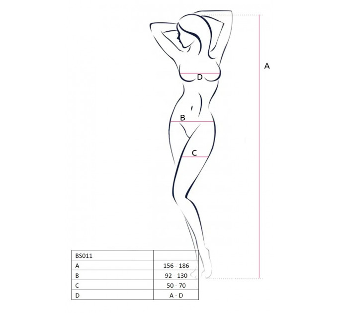 Бодистокинг BS013 с открытым доступом Passion, в сеточку, с имитацией чулок, S/L