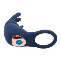 Ерекційне кільце-кролик Chisa Bunny Ring, синій