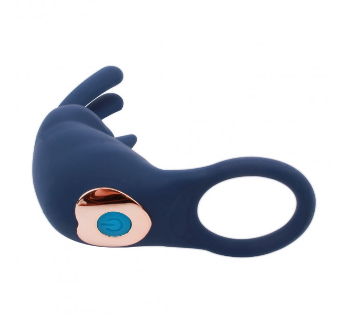 Ерекційне кільце-кролик Chisa Bunny Ring, синій