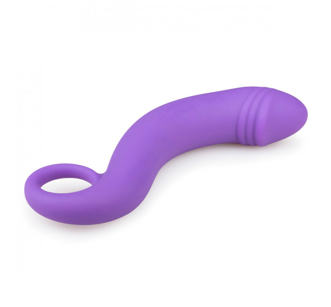Вигнутий фалоімітатор Curved Dong для простати фіолетовий, 17.5 см x 3.5 см.