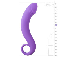 Вигнутий фалоімітатор Curved Dong для простати фіолетовий, 17.5 см x 3.5 см.