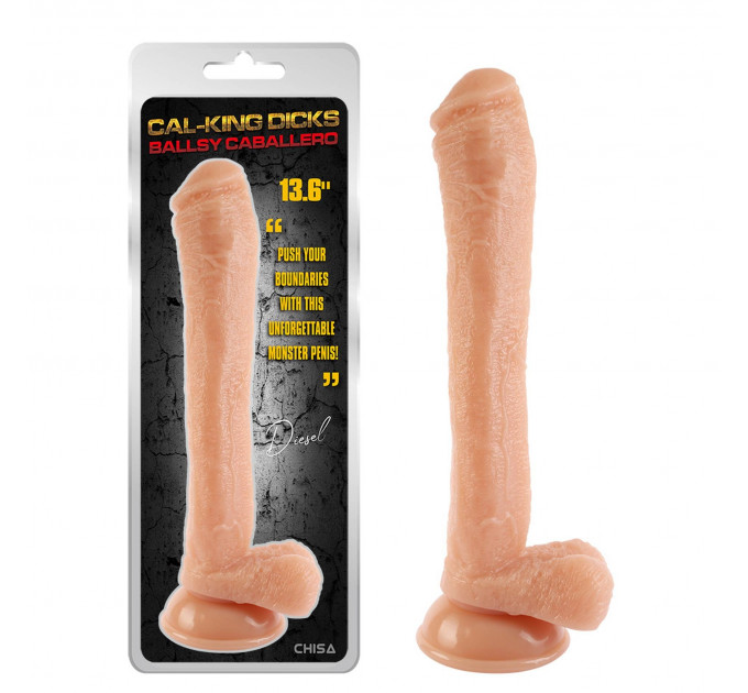 Фаллоимитатор с мошонкой на присоске Chisa Cal-king Dicks Ballsy Caballero, бежевый