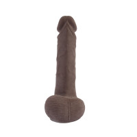 Фаллоимитатор с мошонкой на присоске Chisa T-skin ReaL Desire Sniper, коричневый