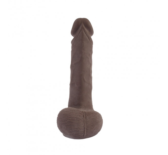 Фаллоимитатор с мошонкой на присоске Chisa T-skin ReaL Desire Sniper, коричневый