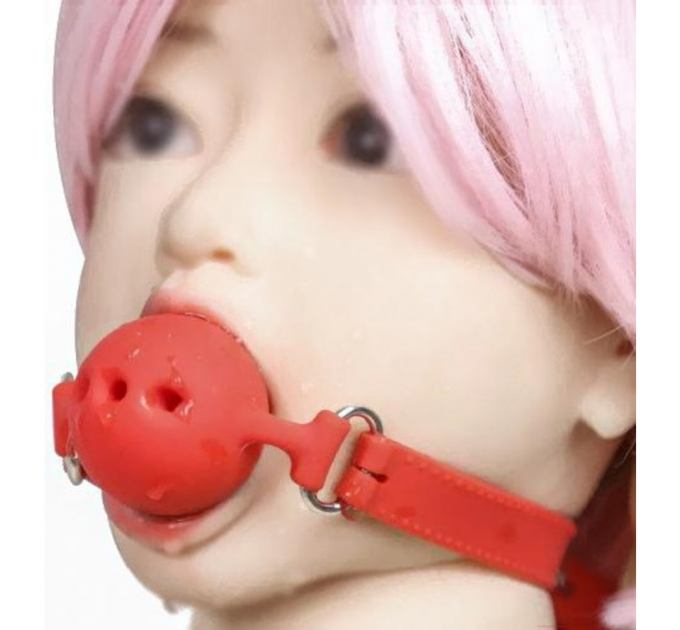 Кляп силиконовый DS Fetish Silicone gag M red