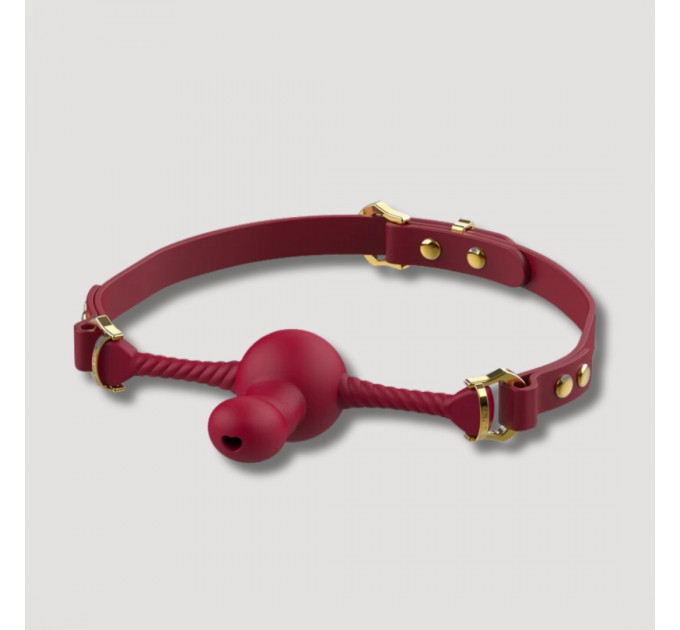 Кляп с фиксатором в форме дилдо UPKO Desire for Mouth Bondage Collection-Dildo, красный