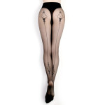 Колготки Ballerina's Secret з витонченим орнаментом (20 den) чорні, S/M