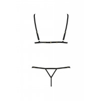 Комплект із відкритим бюстом SOLON SET black S/M - Passion