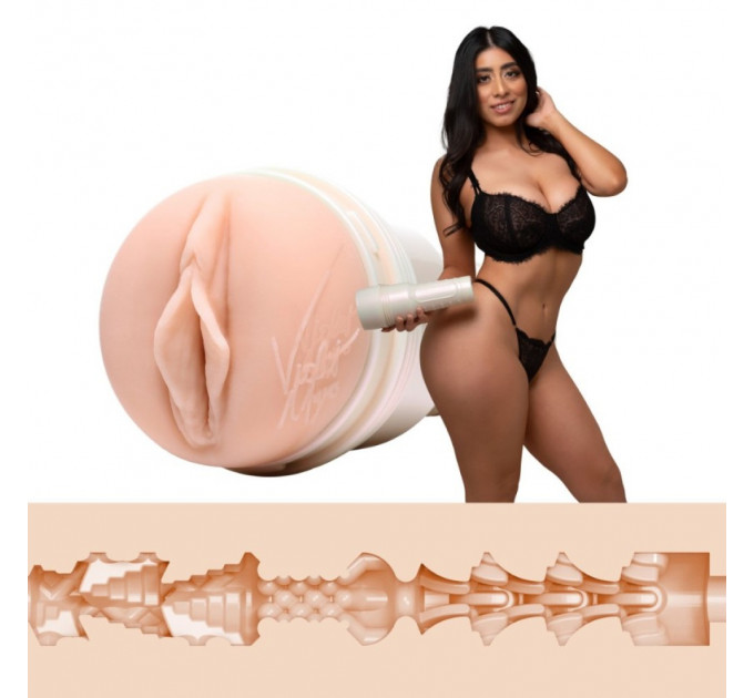 Мастурбатор вагина из киберкожи в колбе Fleshlight Girls Violet Myers Waifu, бежевый