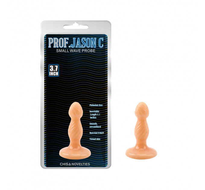 Пробка анальна рельєфна Chisa Prof.Jason C, бежева, S