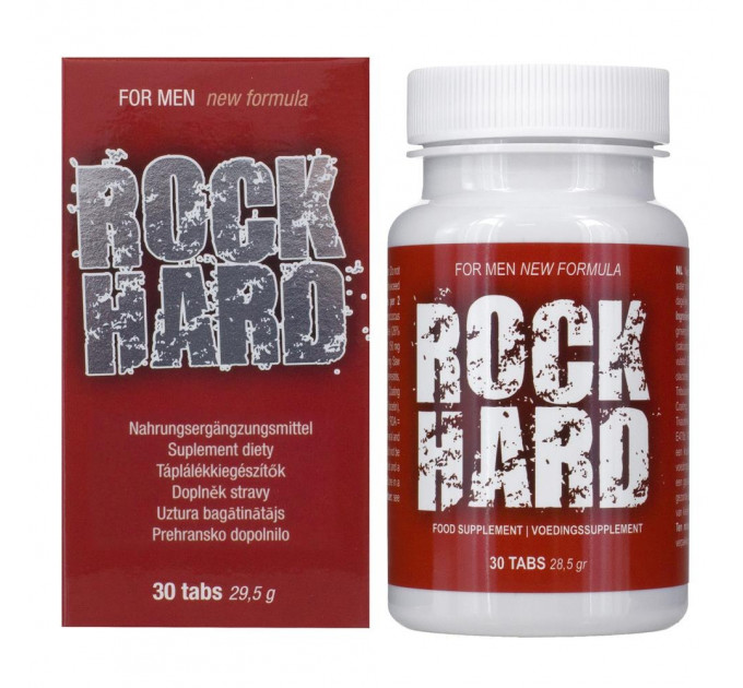 Пищевая добавка для потенции Rock Hard, (цена за упаковку, 30 капсул)