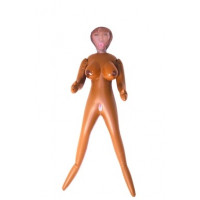 Секс кукла надувная с тремя рабочими отверстиями CalExotic India Nubian Love Doll, коричневый