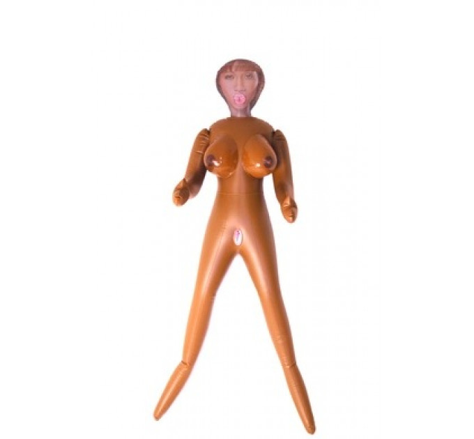 Секс кукла надувная с тремя рабочими отверстиями CalExotic India Nubian Love Doll, коричневый