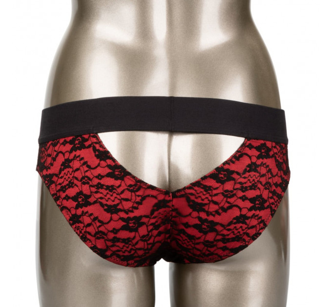 Страпон із трусиками CalExotics Scandal Pegging Panty Set, чорний, L/Xl