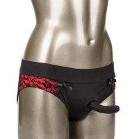 Страпон із трусиками CalExotics Scandal Pegging Panty Set, чорний, L/Xl