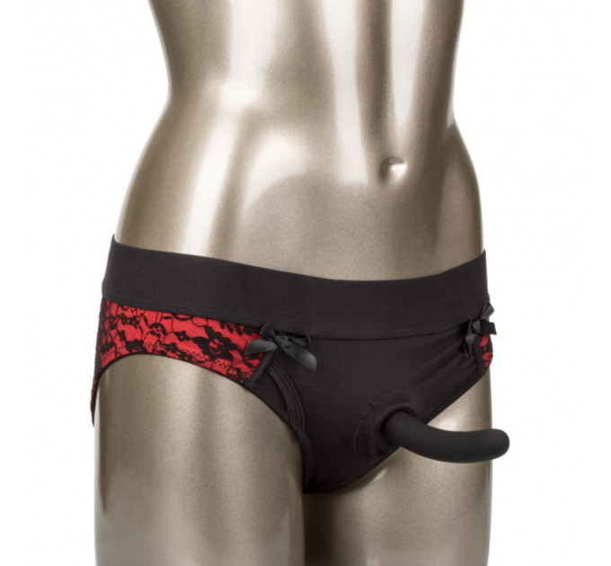 Страпон із трусиками CalExotics Scandal Pegging Panty Set, чорний, L/Xl