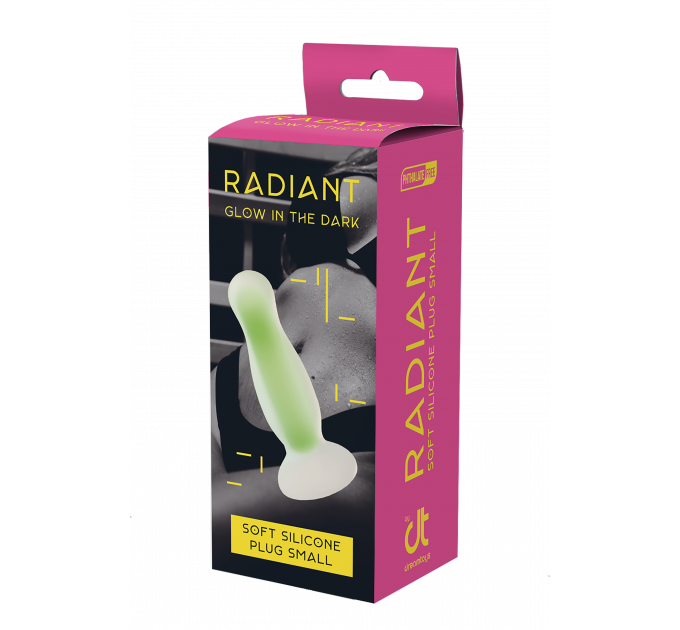 Светящаяся анальная пробка Dream Toys RADIANT SOFT SILICONE GLOW IN THE DARK PLUG SMALL GREEN